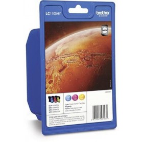 Brother LC1100HY Rainbow-Pack cartuccia d'inchiostro 3 pz Originale Ciano, Magenta, Giallo (LC1100HYRBWBPDR)