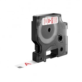 DYMO D1 Standard - Red on White - 12mm nastro per etichettatrice (S0720550)