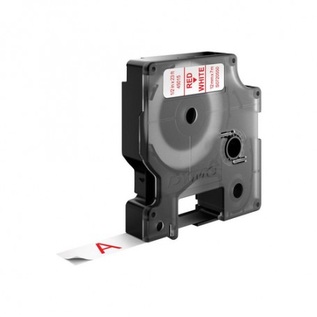DYMO D1 Standard - Red on White - 12mm nastro per etichettatrice (S0720550)