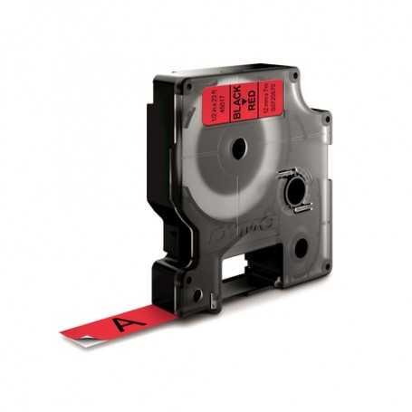 DYMO D1 Standard - Black on Red - 12mm nastro per etichettatrice (S0720570)