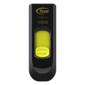 Team Group C145 unità flash USB 128 GB USB tipo A 3.2 Gen 1 (3.1 Gen 1) Nero, Giallo (TC1453128GY01)
