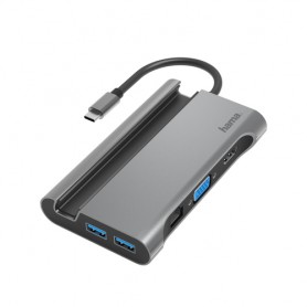 Hama 00200102 hub di interfaccia USB 3.2 Gen 1 (3.1 Gen 1) Type-C 5000 Mbit/s Antracite, Grigio (00200102)