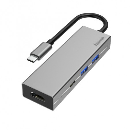 Hama 00200107 hub di interfaccia USB 3.2 Gen 1 (3.1 Gen 1) Type-C 5000 Mbit/s Antracite, Grigio (00200107)