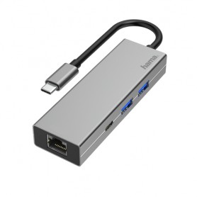 Hama 00200108 hub di interfaccia USB 3.2 Gen 1 (3.1 Gen 1) Type-C 5000 Mbit/s Grigio (00200108)