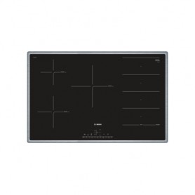 Bosch PXV845FC1E piano cottura Nero, Acciaio inossidabile Da incasso Piano cottura a induzione 5 Fornello(i) (PXV845FC1E)