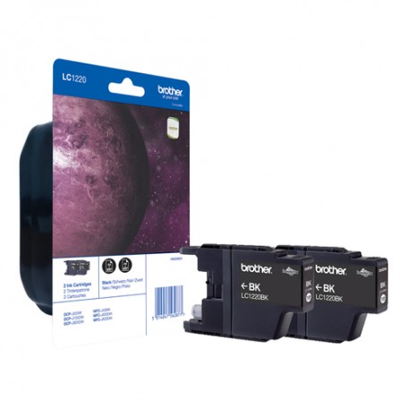 Brother LC-1220BKBP2DR cartuccia d'inchiostro 2 pz Originale Nero (LC1220BKBP2DR)