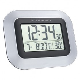 Technoline WS 8005 Radio controlled wall clock Nero, Argento (WS 8005)