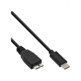 InLine USB C/USB Micro-B, 1 m cavo USB USB 3.2 Gen 2 (3.1 Gen 2) Micro-USB B Nero (35721)