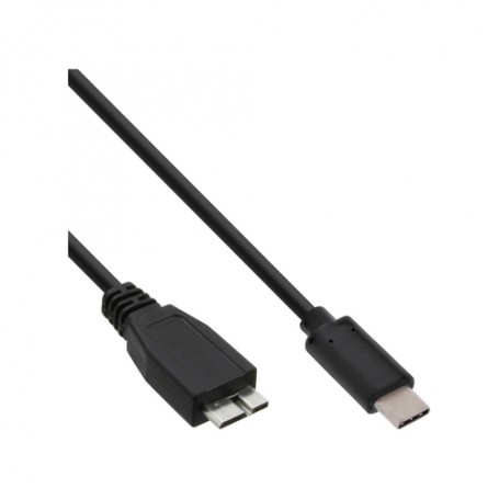InLine USB C/USB Micro-B, 1 m cavo USB USB 3.2 Gen 2 (3.1 Gen 2) Micro-USB B Nero (35721)