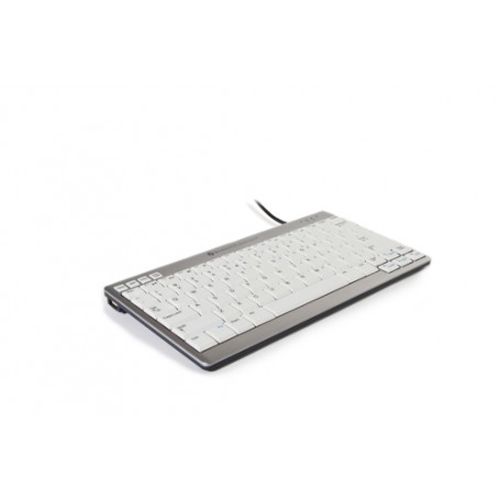 BakkerElkhuizen UltraBoard 950 tastiera USB QWERTZ Tedesco Argento, Bianco (BNEU950DE)