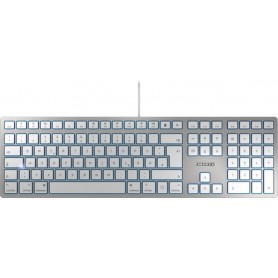 CHERRY KC 6000 SLIM FOR MAC tastiera USB AZERTY Francese Argento (JK-1610FR-1)