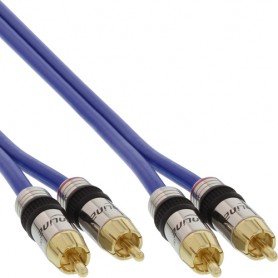 InLine 89715P cavo audio 2 x RCA Blu (89715P)