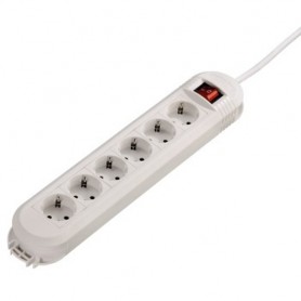 Hama Colour Bianco 6 presa(e) AC 230 V 3 m (108886)