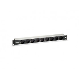 Equip 333292 unità di distribuzione dell'energia (PDU) 9 presa(e) AC 1U Nero, Argento (333292)