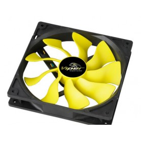 Akasa 14cm Viper Fan Case per computer Ventilatore Nero, Giallo (AK-FN063)