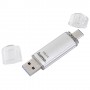 Hama C-Laeta unità flash USB 128 GB USB Type-A / USB Type-C 3.2 Gen 1 (3.1 Gen 1) Argento (181073)