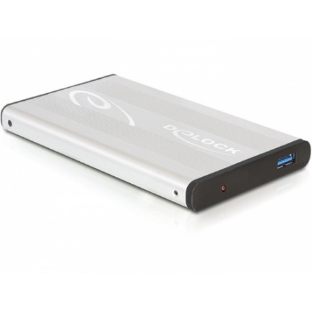 DeLOCK 42486 contenitore di unità di archiviazione Nero, Argento 2.5" Alimentazione USB (42486)