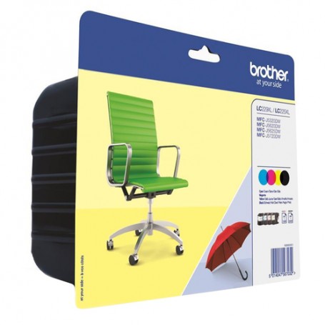 Brother LC-229XLVALBP cartuccia d'inchiostro 1 pz Originale Nero, Ciano, Magenta, Giallo (LC229XLVALBPDR)