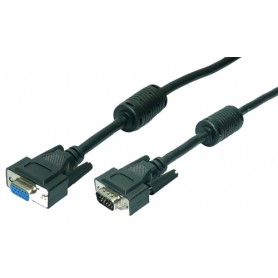 LogiLink VGA M/F 10m cavo VGA VGA (D-Sub) Nero (CV0019)