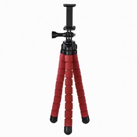 Hama Flex treppiede Smartphone/fotocamera di azione 3 gamba/gambe Nero, Rosso (4617)