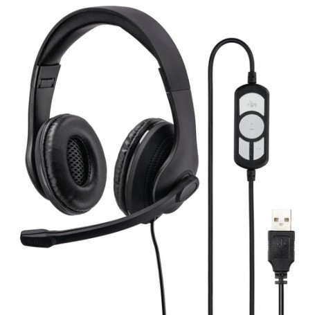 Hama HS-USB300 Cuffia Padiglione auricolare USB tipo A Nero (139924)