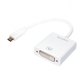 LogiLink UA0245A cavo e adattatore video 0,14 m DVI USB tipo A Bianco (UA0245A)