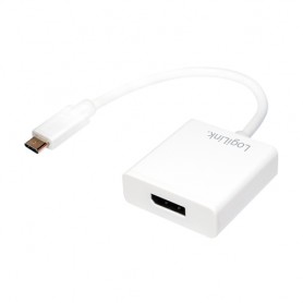 LogiLink 0.14m, USB-C 3.1/DisplayPort adattatore grafico USB Bianco (UA0246A)