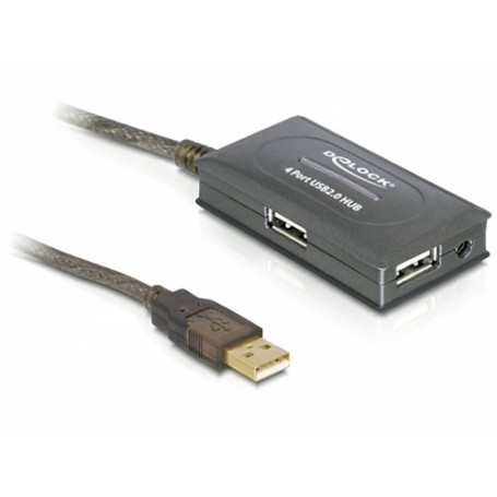 DeLOCK 82748 hub di interfaccia 480 Mbit/s Nero (82748)