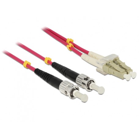 DeLOCK LC - ST, 1m cavo a fibre ottiche Viola (84685)