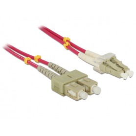 DeLOCK LC - SC, 2m cavo a fibre ottiche Viola (84681)