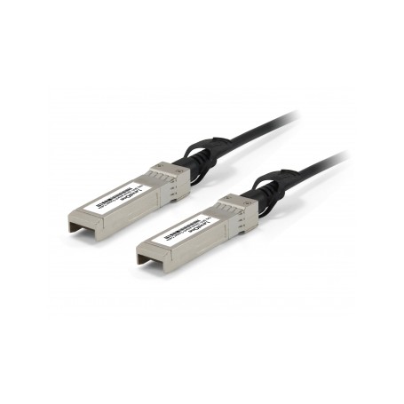 LevelOne DAC-0103 cavo a fibre ottiche 3 m SFP+ Nero, Acciaio inossidabile (DAC-0103)