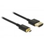 DeLOCK HDMI-A/HDMI Micro-D, 1.5 m cavo HDMI 1,5 m HDMI tipo A (Standard) HDMI tipo D (Micro) Nero (84782)
