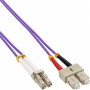 InLine 2 x LC/ 2 x SC 15m cavo a fibre ottiche Porpora (88655P)