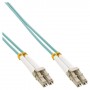 InLine 30m LC/LC 50/125µm cavo a fibre ottiche Turchese, Colore acqua (88530O)