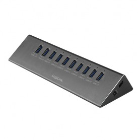 LogiLink UA0229 hub di interfaccia USB 3.2 Gen 1 (3.1 Gen 1) Micro-B 5000 Mbit/s Alluminio, Nero (UA0229)
