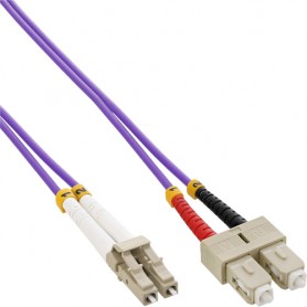 InLine LC/SC, 7.5 m cavo a fibre ottiche 2x LC 2x SC Porpora (88647P)