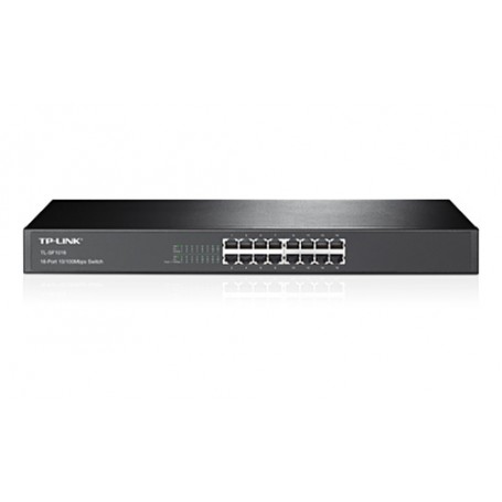 TP-LINK TL-SF1016 Non gestito Fast Ethernet (10/100) 1U Nero (TL-SF1016 V12.0)