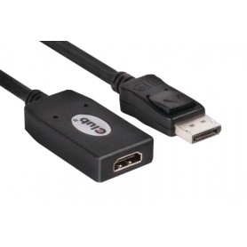 CLUB3D DisplayPort to HDMI Adapter Cable 0,13 m Nero (CAC-1001)