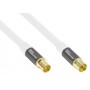 Alcasa GC-M2046 cavo coassiale RG-6/U 7,5 m IEC Bianco (GC-M2046)