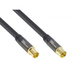 Alcasa GC-M2055 cavo coassiale RG-6/U 5 m IEC/Koax Nero (GC-M2055)