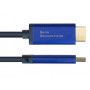 Alcasa 4844-SF020B cavo e adattatore video 2 m Mini DisplayPort HDMI Nero, Blu (4844-SF020B)