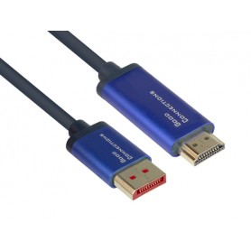 Alcasa 4860-SF010B cavo e adattatore video 1 m DisplayPort HDMI Blu (4860-SF010B)