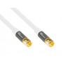 Alcasa GC-M2081 cavo coassiale 1 m F Bianco (GC-M2081)
