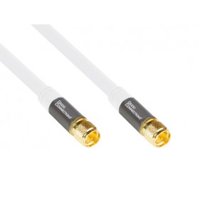 Alcasa GC-M2086 cavo coassiale 7,5 m F-plug Bianco (GC-M2086)