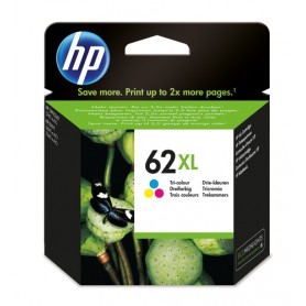 HP 62XL High Yield Tri-color Original Ink Cartridge cartuccia d'inchiostro 1 pz Resa elevata (XL) Ciano, Magenta,  (C2P07AE#UUS)