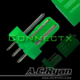 AC Ryan Connectx™ 3pin fan connector Male - UVGreen 100x cavo di collegamento 3pin Fan Male Verde (ACR-CB9093)