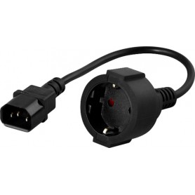 PowerWalker 91015003 cavo di alimentazione Nero 0,2 m Accoppiatore C14 CEE7/3 (91015003)
