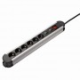 Hama 6way Distribution Panel "Pro-S 60M", 1.5 m Nero, Argento 6 presa(e) AC 1,5 m (47857)