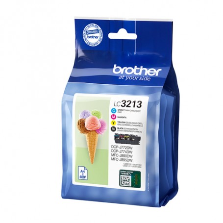 Brother LC-3213VAL cartuccia d'inchiostro 4 pz Originale Resa elevata (XL) Nero, Ciano, Magenta, Giallo (LC3213VAL)