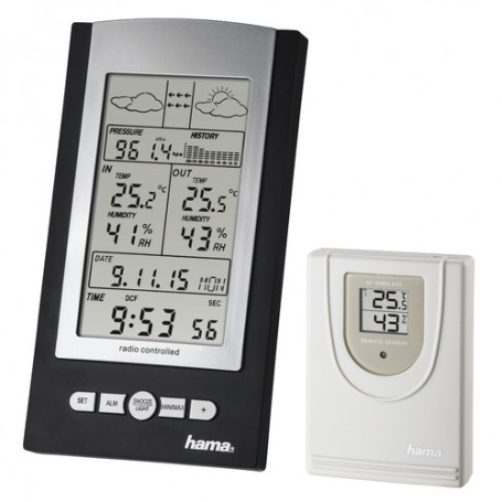 Hama EWS-800 Nero, Argento LCD Batteria (00186355)